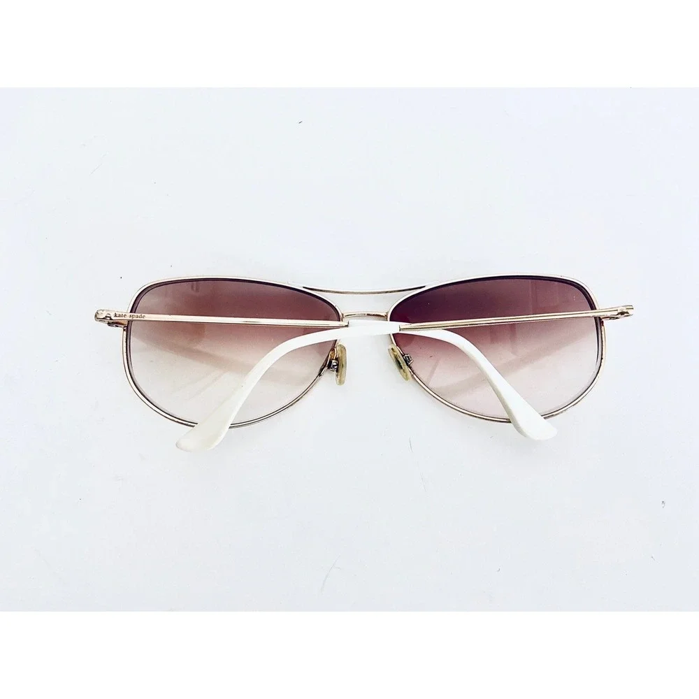 Kate Spade NY Gold & White Aviator Frame Temple Glasses Ally 3/S 0DX4 60 15 135